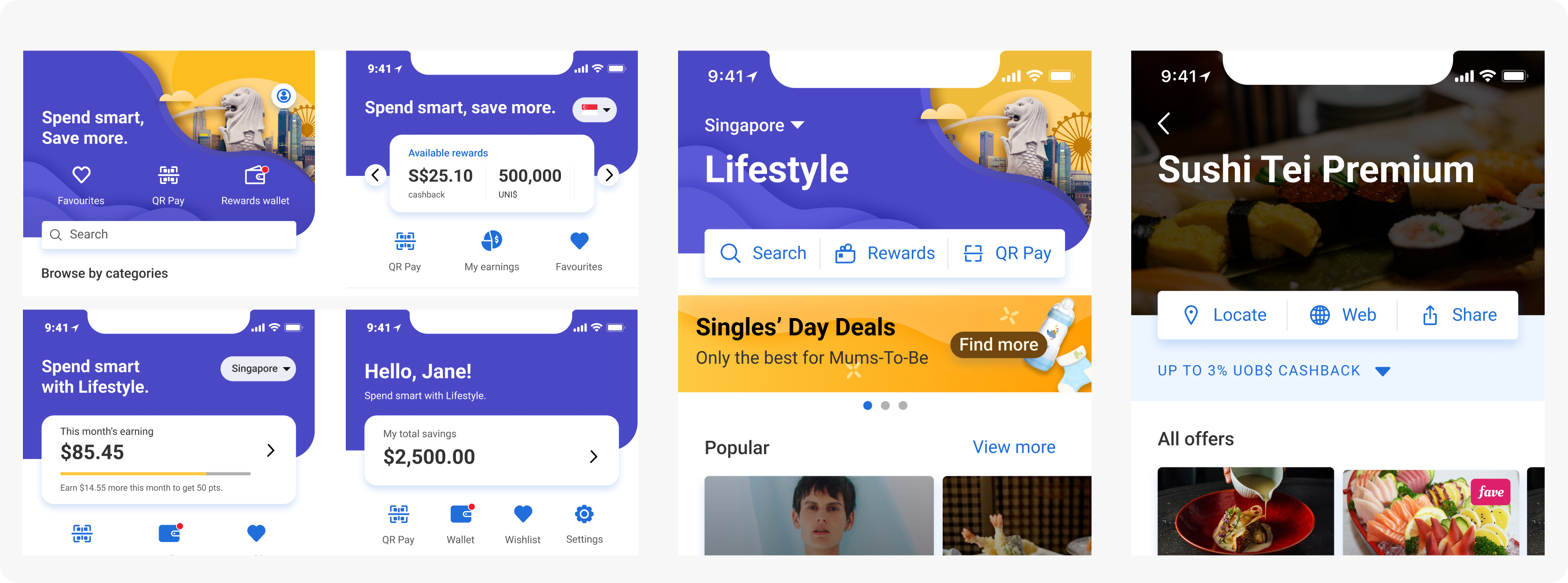 Header design explorations