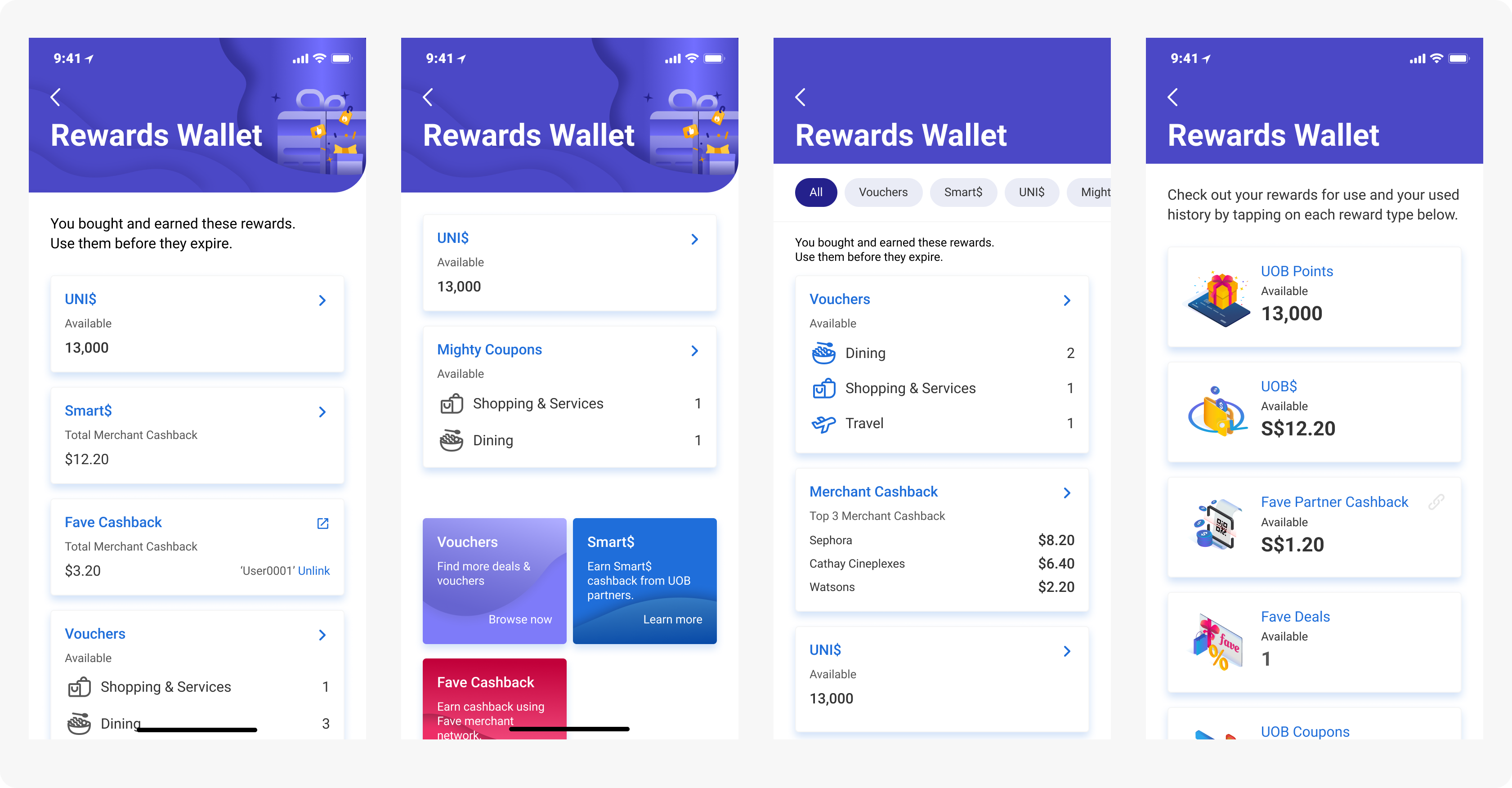 UI variations during exploration